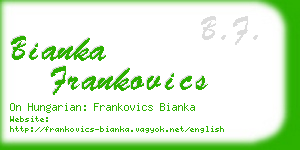 bianka frankovics business card